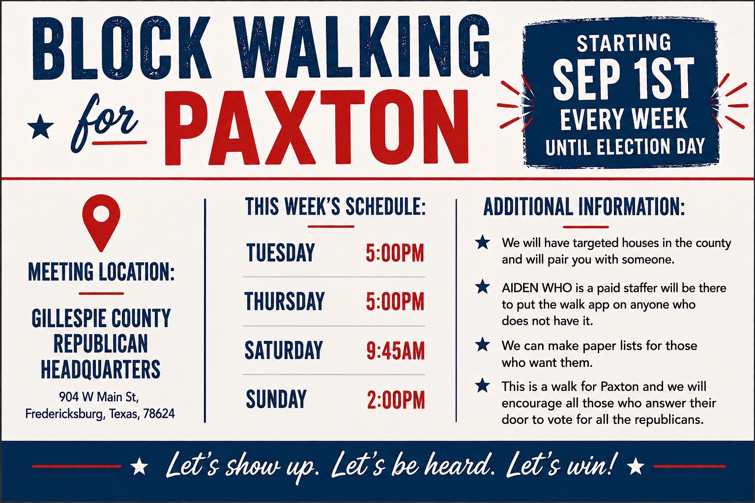 Block Walk for Paxton
