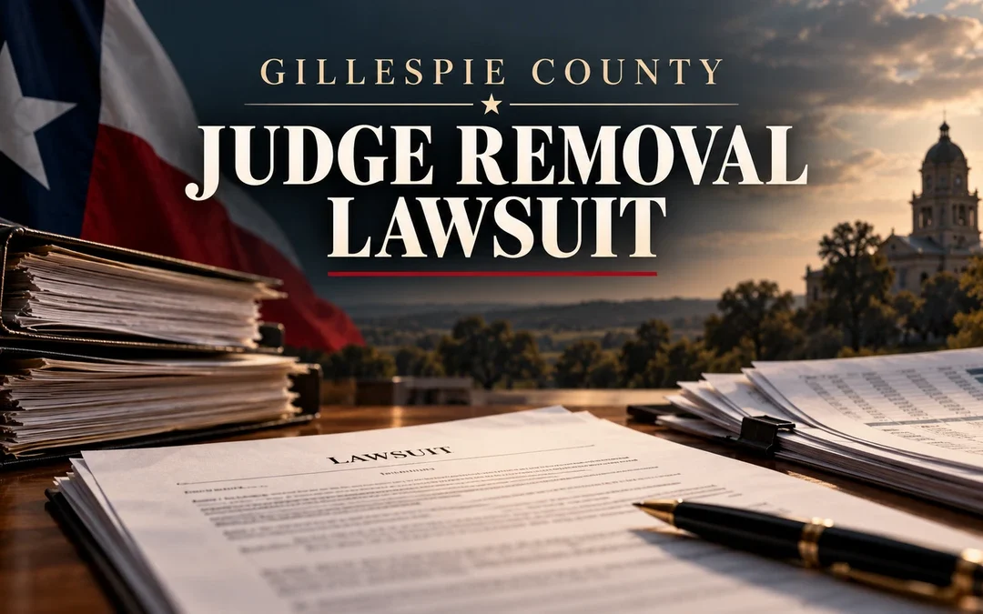 Texas legal documents illustrating the lawsuit seeking removal of Gillespie County Judge Daniel Jones